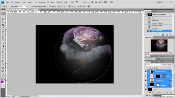 Creation of sphere of life: Step 17